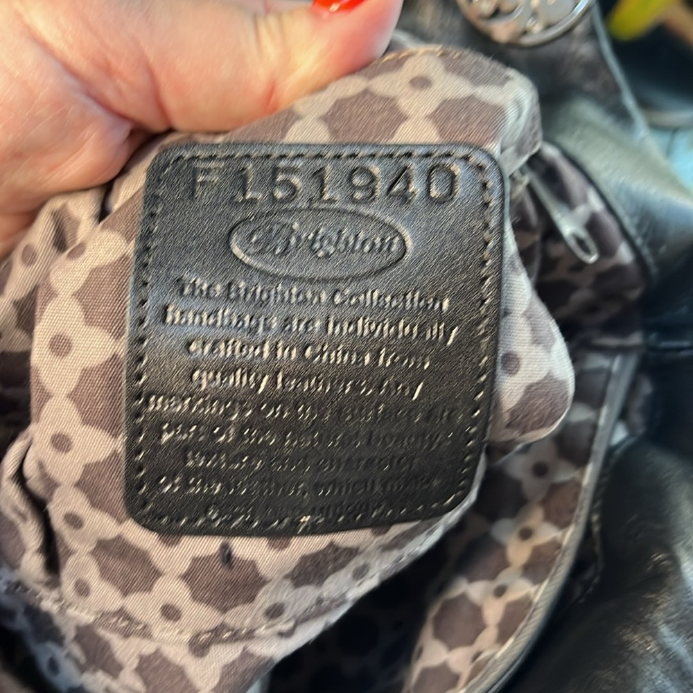 BRIGHTON Black Leather Shoulder Bag - Picture 6 of 10